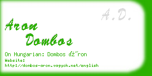 aron dombos business card